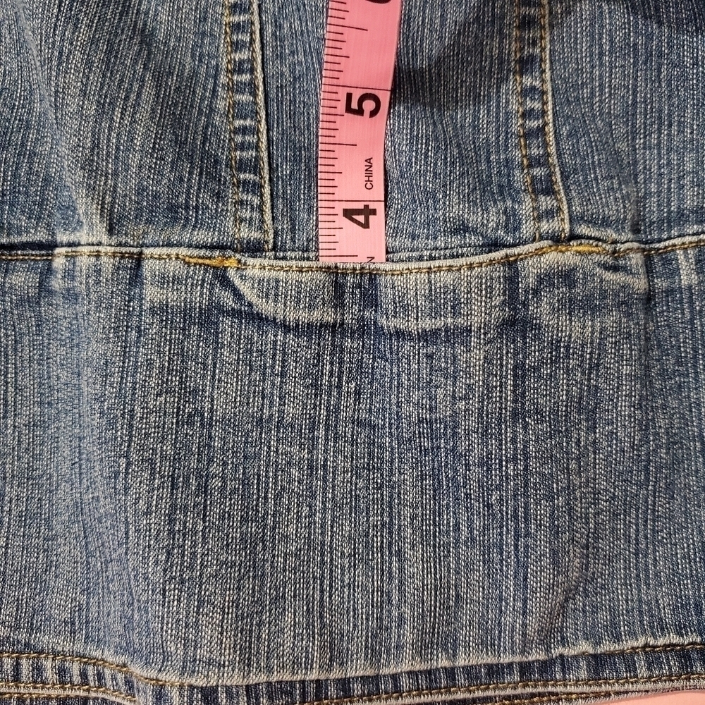 Vintage 2000s Y2k 00s Jean Jacket Rhinestones Bling Erika - Picture 11 of 11